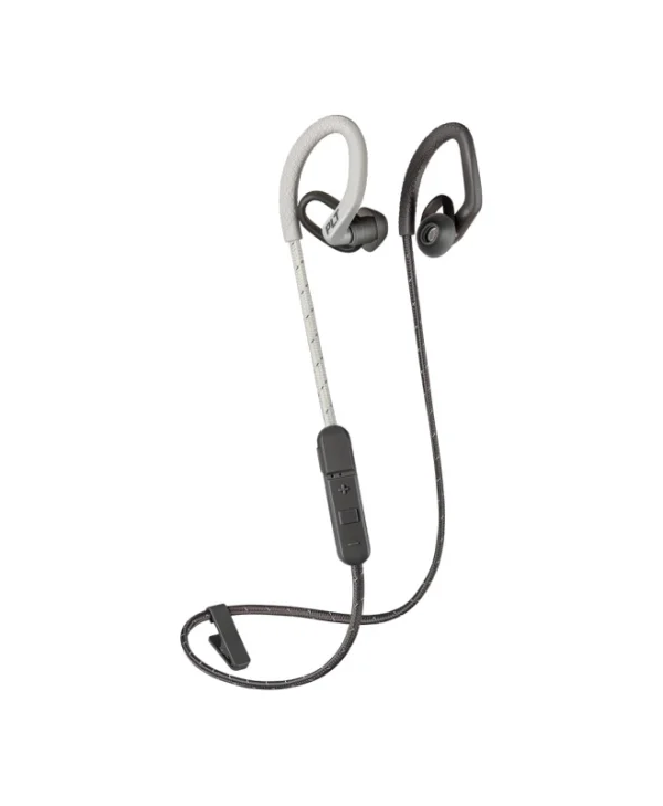 Plantronics Backbeat Fit 350 In-ear Bluetooth Handsfree Ακουστικά με Αντοχή στον Ιδρώτα Grey/Bone 212344-99