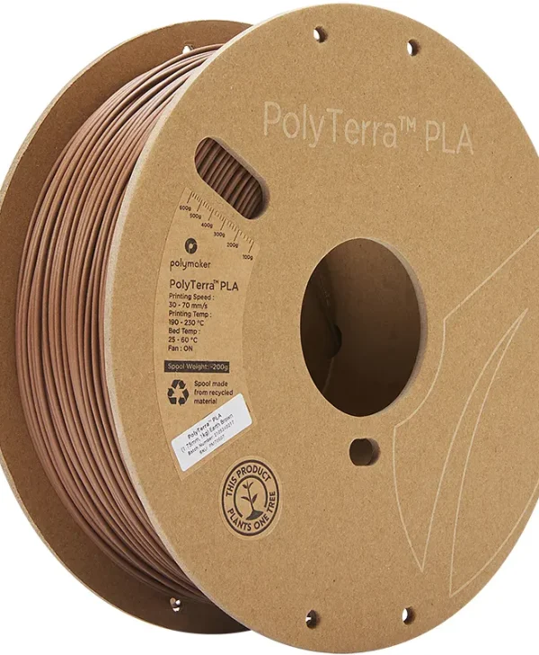 Polymaker Polyterra PLA 3D Printer Filament 1.75mm Earth Brown 1kg PM70907