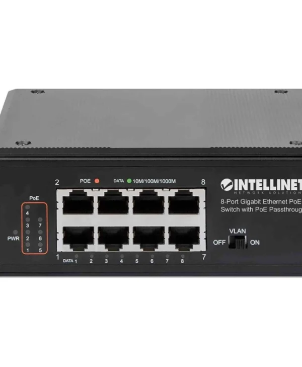 Intellinet IPS-08G-95W Unmanaged L2 PoE+ Switch με 8 Θύρες Gigabit (1Gbps) Ethernet 561624