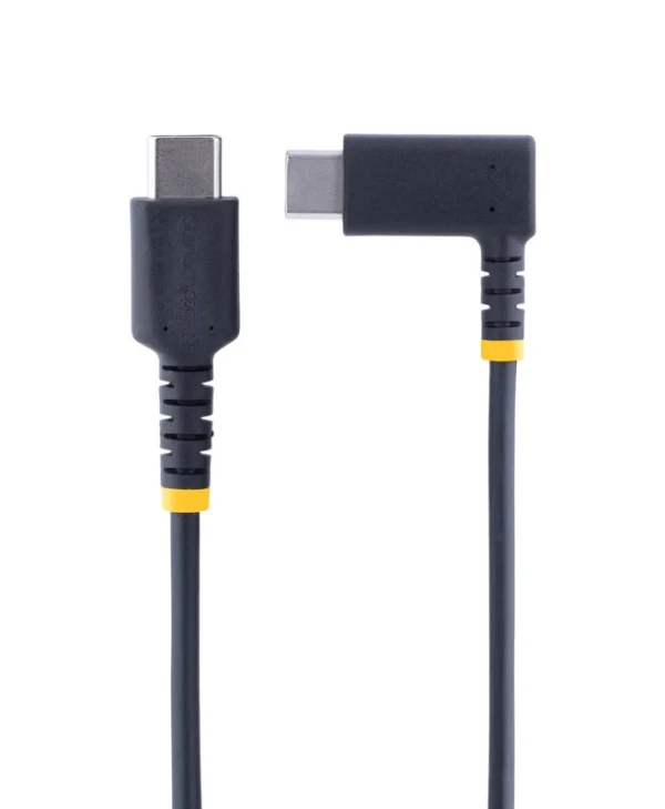 StarTech Angle (90°) USB 2.0 Cable USB-C male - USB-C 60W Μαύρο 1m (S55165067) R2CCR-1M-USB-CABLE
