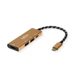 Roline USB-C Docking Station με HDMI 4K PD Χρυσό (12.02.1119-5)