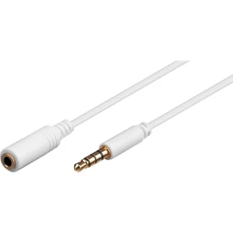 Goobay Καλώδιο 3.5mm male - 3.5mm female Λευκό 1m (62360)