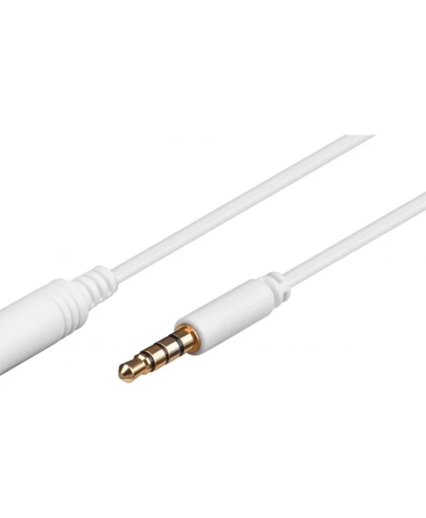 Goobay Καλώδιο 3.5mm male - 3.5mm female Λευκό 1m (62360)