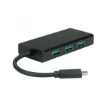 Roline Value Network Adapter 12.99.1109 From Usb Type C 3.1 To 10 100 1000 Rj-45 3x Usb 3.2 Black - Image 2