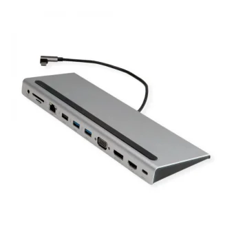 Value USB-C Docking Station με HDMI/DisplayPort 4K PD Ethernet Ασημί (12.99.1117)