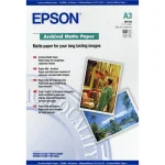 Epson Archival Matte Paper Φωτογραφικό Χαρτί A3+ 189gr/m² για Εκτυπωτές Inkjet 50 Φύλλα C13S041340 - Image 2