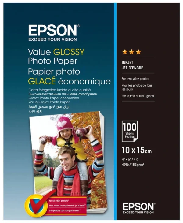 Epson Value Glossy Photo Paper A6 183gr 100 Φύλλα C13S400039