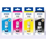 Epson 113 EcoTank 4 Colour Multipack Γνήσιο Πακέτο 4 Μελανιών Εκτυπωτή InkJet Κίτρινο / Κυανό / Ματζέντα / Μαύρο (C13T06B640)