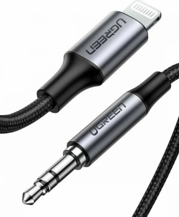 Ugreen Braided 3.5mm to Lightning Cable Μαύρο 1m (70509)