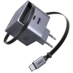 Ugreen Φορτιστής με Θύρα USB-A και Θύρα USB-C και Καλώδιο USB-C 45W Γκρι (X614) 65822