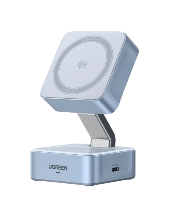 Ugreen Ασύρματος Φορτιστής Qi2 GaN με Θύρα USB-C και Καλώδιο USB-C 25W Γκρι (W752) 55960B