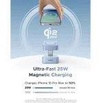Ugreen Ασύρματος Φορτιστής Qi2 GaN με Θύρα USB-C και Καλώδιο USB-C 25W Γκρι (W752) 55960B - Image 11