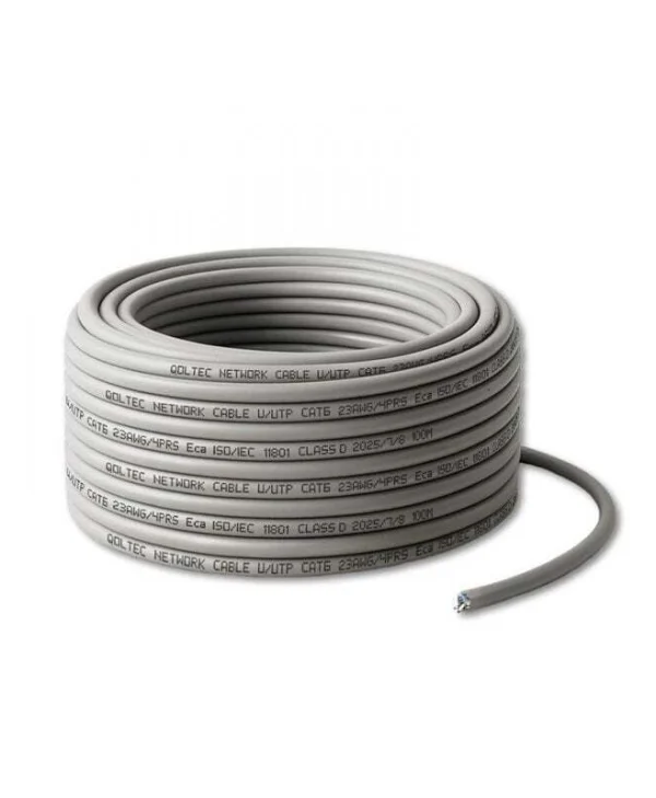 Qoltec Direct Attach Copper Cat.6 Καλώδιο Δικτύου Ethernet 100m Γκρι 1τμχ 54560