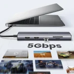Ugreen Cm498 USB-C Docking Station με 4K PD Ethernet Γκρι 15601 - Image 4