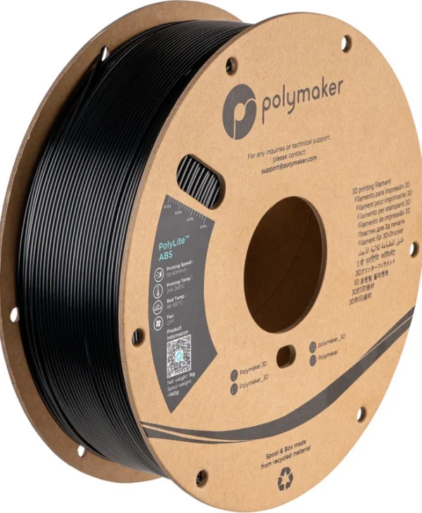 Polymaker ABS 3D Printer Filament 1.75mm Μαύρο 1kg PE01001