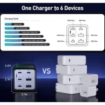 Conceptronic Βάση Φόρτισης με 2 Θύρες USB-A και 4 Θύρες USB-C 200W Power Delivery σε Μαύρο χρώμα (OZUL06BE) - Image 7