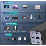 Conceptronic Βάση Φόρτισης με 2 Θύρες USB-A και 4 Θύρες USB-C 200W Power Delivery σε Μαύρο χρώμα (OZUL06BE) - Image 8