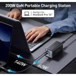 Conceptronic Βάση Φόρτισης με 2 Θύρες USB-A και 4 Θύρες USB-C 200W Power Delivery σε Μαύρο χρώμα (OZUL06BE) - Image 9