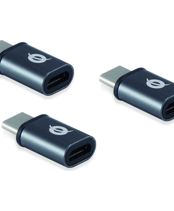 Conceptronic Μετατροπέας USB-C / micro USB male σε USB-C / micro USB female Γκρι 1τμχ DONN05G