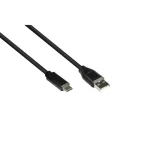 Good Connections USB 2.0 Cable USB-C male - USB-C / USB-A Μαύρο 0.5m (GC-M0116)