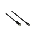 Good Connections Braided USB 2.0 Cable USB-C male - mini USB-A Μαύρο 0.3m 3310-CM003