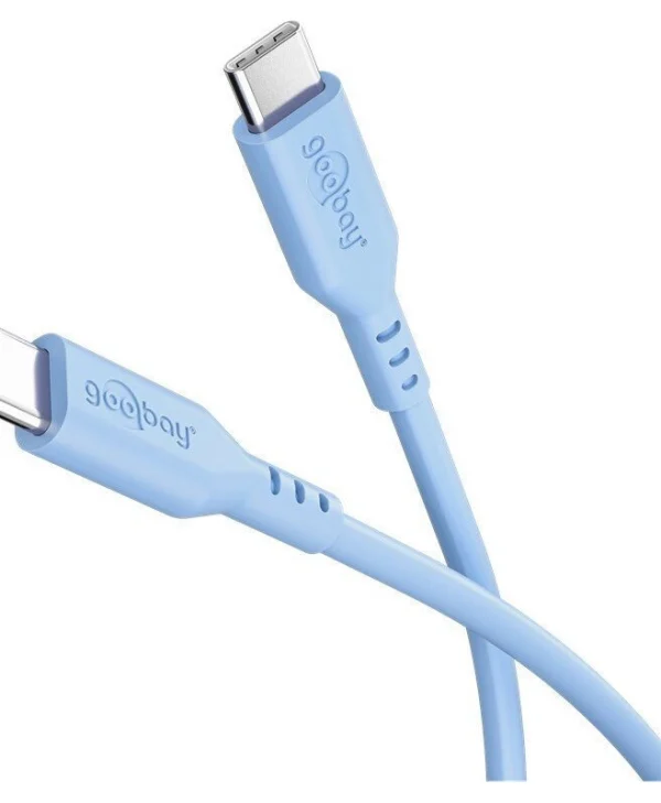 Goobay USB 2.0 Cable USB-C male - USB-C 60W Μπλε 1.5m 77741