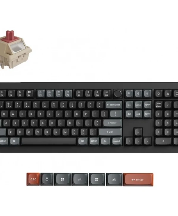Keychron V6 Ultra 8K V6U-D1 Ασύρματο Gaming Μηχανικό Πληκτρολόγιο με Keychron Silk POM Red διακόπτες και RGB φωτισμό (Αγγλικό US)