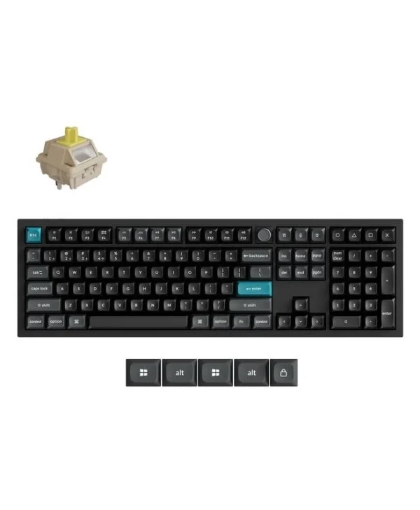 Keychron Q6 Ultra 8K Q6U-M4 Ασύρματο Gaming Μηχανικό Πληκτρολόγιο με Keychron Silk POM Banana διακόπτες και RGB φωτισμό (Αγγλικό US)