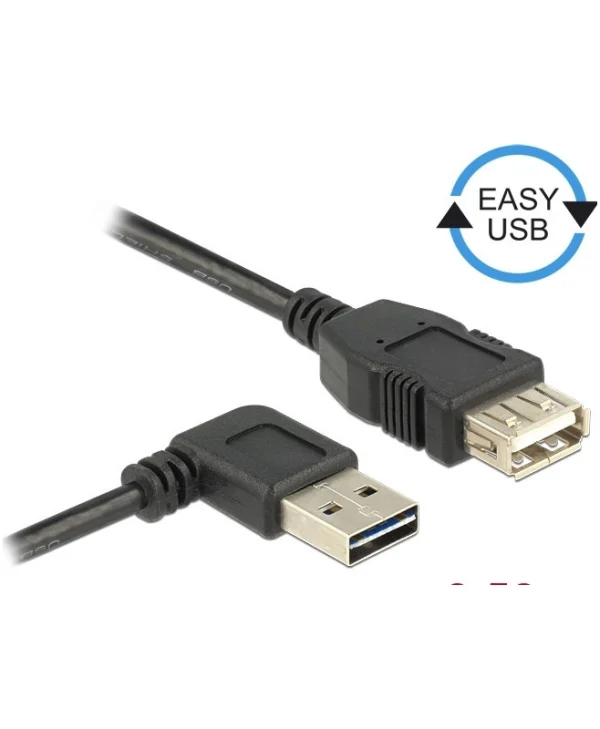 DeLock USB 2.0 Cable USB-A male - USB-A female 0,5m (85177)