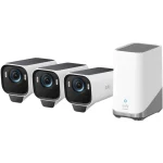 Eufy Σύστημα Παρακολούθησης S3 Pro 3 Ασύρματων Καμερών IP 8MP με Control Hub T88933W1