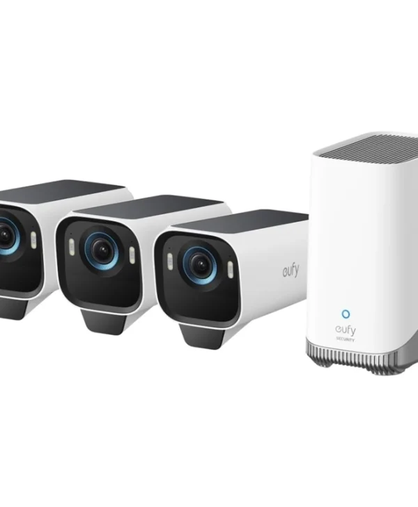 Eufy Σύστημα Παρακολούθησης S3 Pro 3 Ασύρματων Καμερών IP 8MP με Control Hub T88933W1
