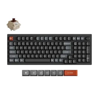 Keychron V5 Ultra 8K V5U-D3 Ασύρματο Gaming Μηχανικό Πληκτρολόγιο 96% με Keychron Silk POM Brown διακόπτες και RGB φωτισμό (Αγγλικό US)