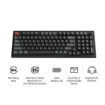 Keychron V5 Ultra 8K V5U-D3 Ασύρματο Gaming Μηχανικό Πληκτρολόγιο 96% με Keychron Silk POM Brown διακόπτες και RGB φωτισμό (Αγγλικό US) - Image 7