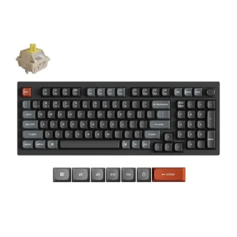 Keychron V5 Ultra 8K V5U-D4 Ασύρματο Gaming Μηχανικό Πληκτρολόγιο 96% με Keychron Milk POM Banana διακόπτες και RGB φωτισμό (Αγγλικό US)