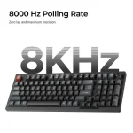 Keychron V5 Ultra 8K V5U-D4 Ασύρματο Gaming Μηχανικό Πληκτρολόγιο 96% με Keychron Milk POM Banana διακόπτες και RGB φωτισμό (Αγγλικό US) - Image 2