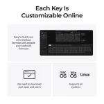 Keychron V5 Ultra 8K V5U-D4 Ασύρματο Gaming Μηχανικό Πληκτρολόγιο 96% με Keychron Milk POM Banana διακόπτες και RGB φωτισμό (Αγγλικό US) - Image 6