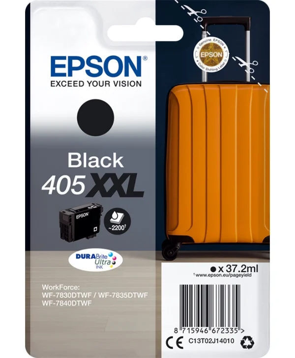 Epson 405XXL Γνήσιο Μελάνι Εκτυπωτή InkJet Μαύρο (C13T02J14020)