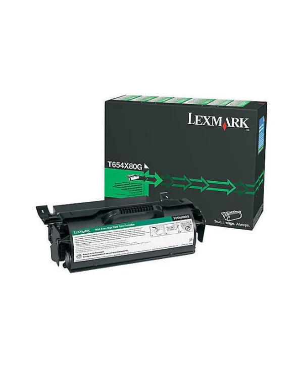 Lexmark T654X80G Γνήσιο Toner Laser Εκτυπωτή Μαύρο Extra High Yield 36000 Σελίδων T654X80G