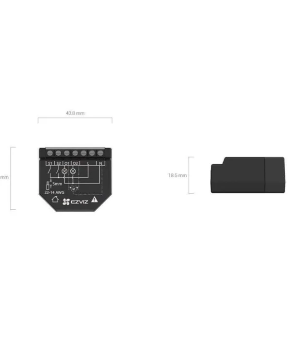 Ezviz Smart Switch 2 Καναλιών Wi-Fi 16A CS-T36