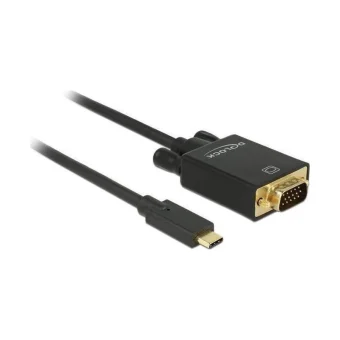 DeLock USB 3.1 Cable USB-C male - VGA Μαύρο 3m 85263