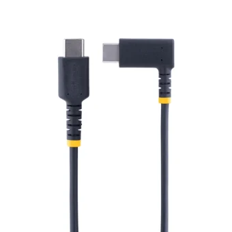 StarTech Angle (90°) USB 2.0 Cable USB-C male - USB-C 60W Μαύρο 2m (S55165072) R2CCR-2M-USB-CABLE