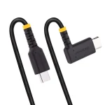 StarTech Angle (90°) USB 2.0 Cable USB-C male - USB-C 60W Μαύρο 2m (S55165072) R2CCR-2M-USB-CABLE - Image 5