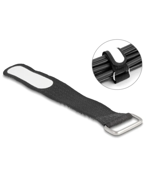 DeLock Velcro Δεματικά Καλωδίων 127x20mm Μαύρο 5τμχ 19603