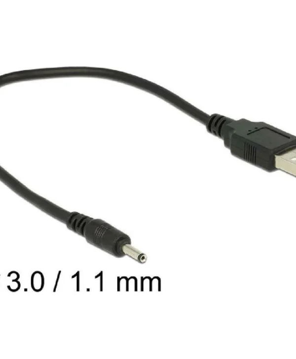 DeLock USB 2.0 Cable USB-A male - DC Μαύρο 0.27m (83793)