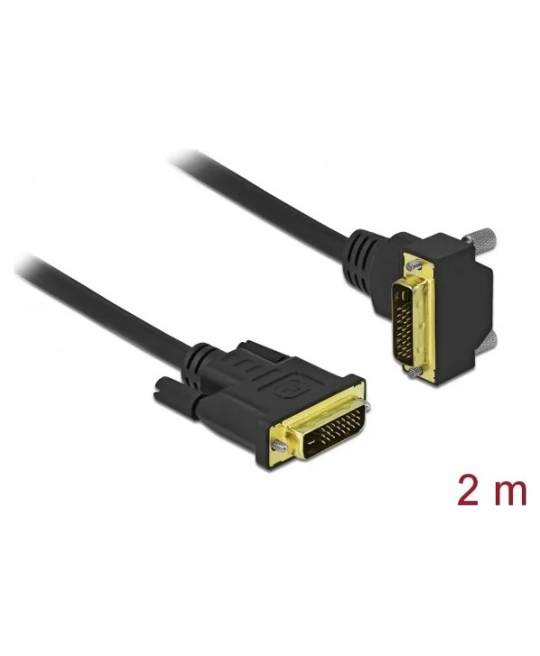 DeLock Cable DVI-D male - DVI-D male 2m Μαύρο (85894)