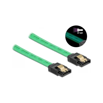 DeLock 7-Pin SATA III - 7-Pin SATA III Cable 30cm Πράσινο (82064)