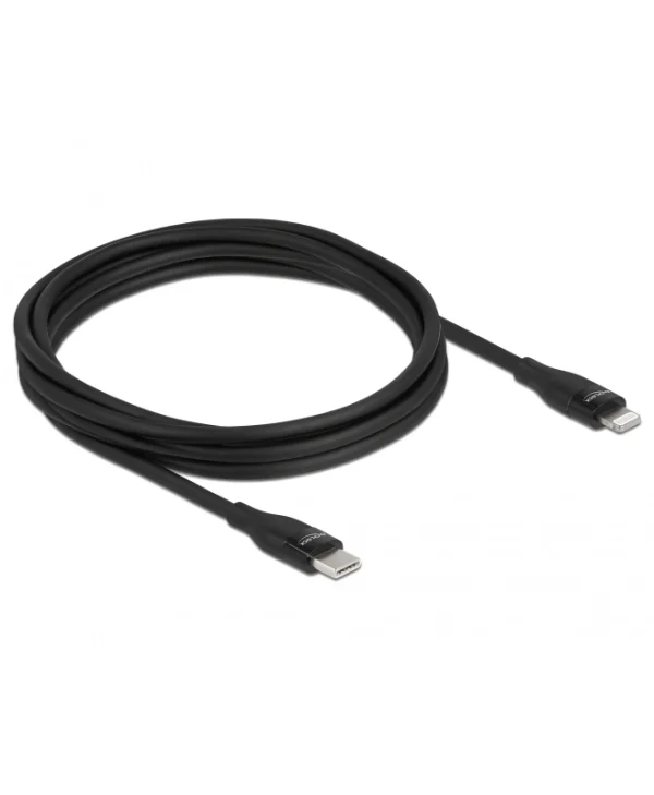 DeLock USB-C to Lightning Cable Μαύρο 2m (86638)