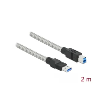 DeLock USB 2.0 Cable USB-A male - USB-B male Ασημί 2m 86779