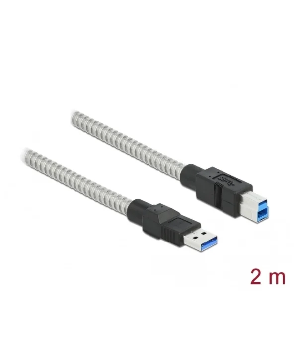 DeLock USB 2.0 Cable USB-A male - USB-B male Ασημί 2m 86779