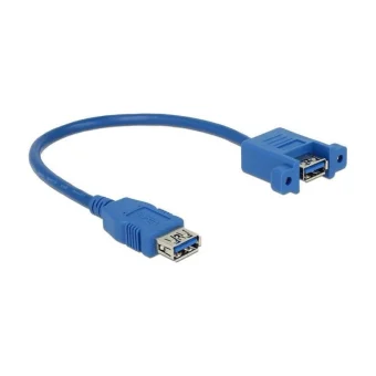 DeLock Μετατροπέας USB-A female σε USB-A female Μπλε 1τμχ 85111